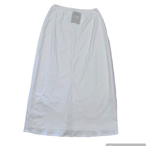 SABO LUXE Midi White Poppy Pencil Skirt Sz S NWT Polyester Blend Flaw